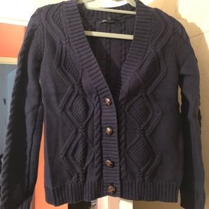 Mango blue knit sweater